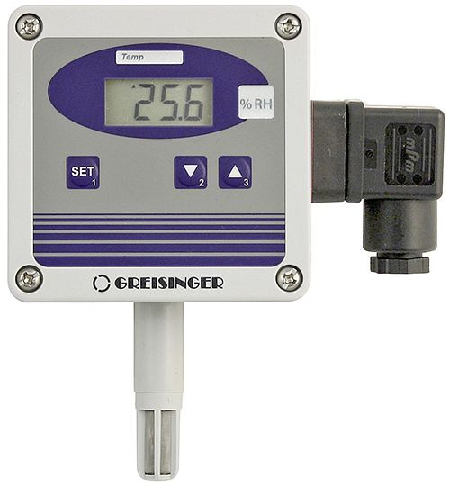 Greisinger GHTU-1R-MP Feuchte-Temperatur-Messumformer, Sensorrohr seitlich, für Wandmontage, 602585