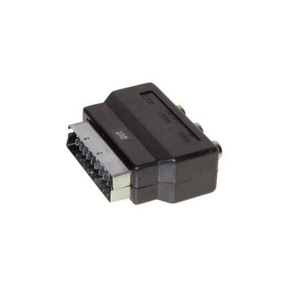 S-Conn Scart-Adapter mit 3 Cinchkupplungen, OUT, 94033