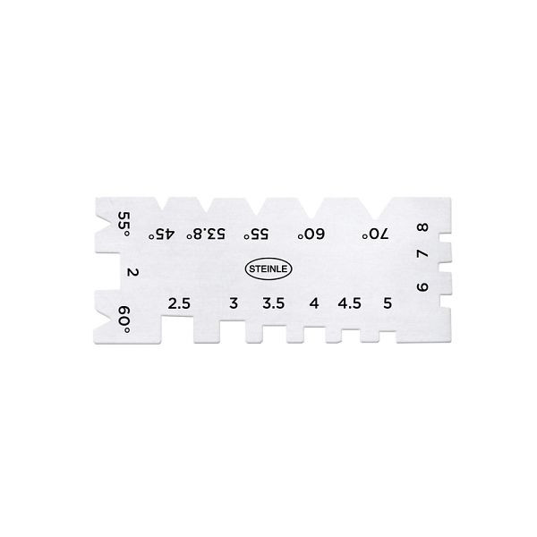 STEINLE Gewindestahl-Schleiflehre universal, für Spitz- und Flachgewinde, Einschnitte für 45/53,8/55/60°, 41090010