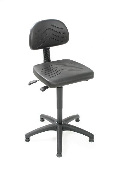 Lotz Arbeitsstuhl "Komfortserie" Sitz und Rücken PU schwarz, Sitzhöhe 435-625mm, 8530.01