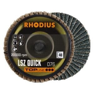 Rhodius TOPline LSZ QUICK Zirkonlamellenschleifscheibe, Durchmesser [mm]: 76, VE: 10 Stück, 303934