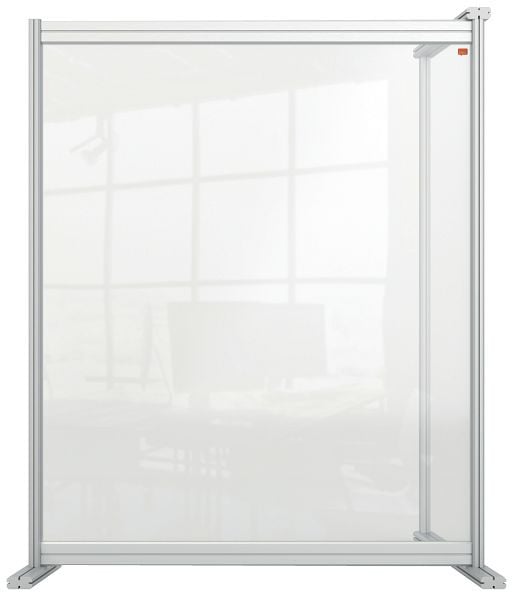 Nobo Premium Plus Erweiterung Schreibtisch-Trennwand aus Acryl 80x100cm, 1915497