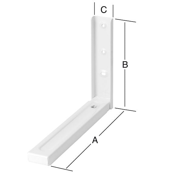 Vormann Techno-Konsole 290-450 x 220 mm, weiß, VE: 2 Stück, 000145000W