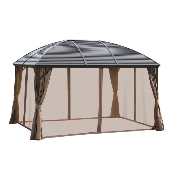 Outsunny Partyzelt Gartenpavillon Faltpavillon 4 x Doppel-Seitenteile, 84C-097