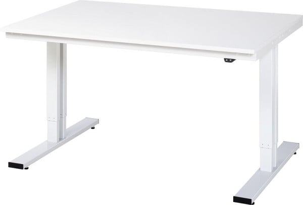 RAU Werktisch Serie adlatus 300 (elektrisch höhenverstellbar), EGB-Melamin-Platte, 1500x720-1120x1000 mm, 08-WT-150-100-ME