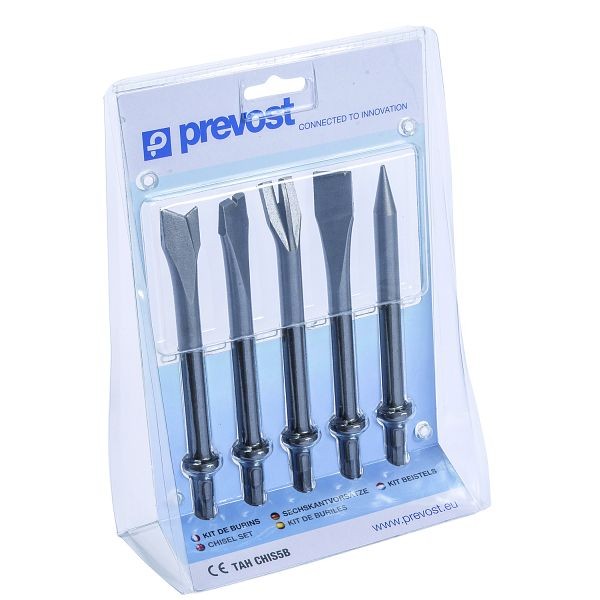 Prevost Meißel-Set-5-teilig für Aufnahme 10,2 mm, Einsatzeignung= TAH 0663000K TAH 070300VD TAH 0952100VD, Länge= 175 mm, TAH CHIS5B