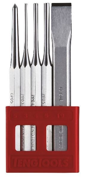 Teng Tools Treiber- & Meißel-Set, 5 Teile, PCX05