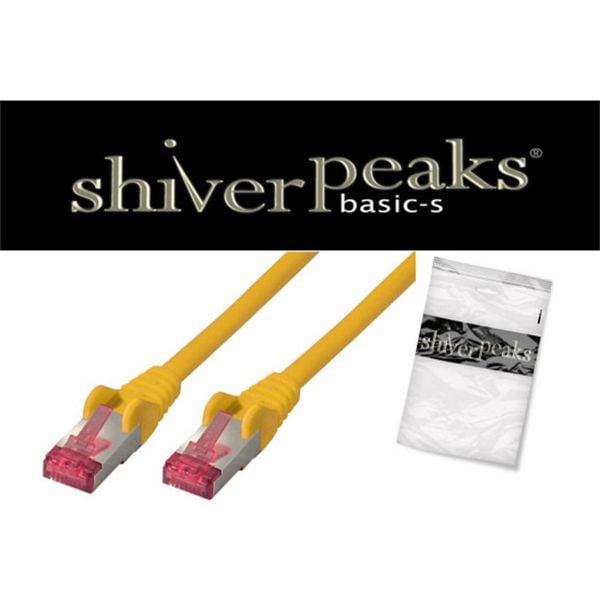 shiverpeaks Patchkabel S/FTP cat 6A, PIMF, HALOGENFREI, GHMT-zertifiziert, gelb, 7,5m, BS75717-AY