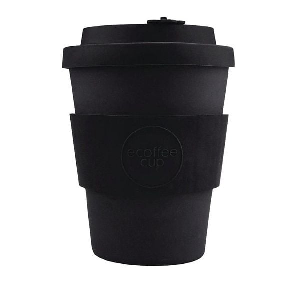 Ecoffee Cup Bamboo Wiederverwendbare Kaffeetasse Schwarz 12oz, DY487