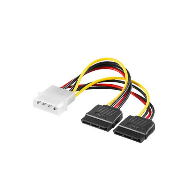 shiverpeaks BASIC-S, Power Adapter, 4-pol 5.25 Powerstecker auf 2x 15-pol S-ATA, 0,13m, BS78233-HQ