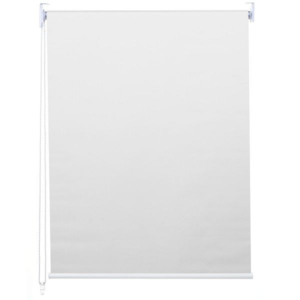 Mendler Rollo HWC-D52, Fensterrollo Seitenzugrollo Jalousie, 100x230cm Sonnenschutz Verdunkelung blickdicht, weiß, 63450
