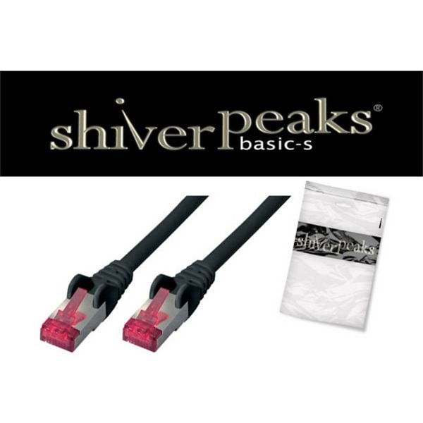 shiverpeaks Patchkabel S/FTP cat 6A, PIMF, HALOGENFREI, GHMT-zertifiziert, schwarz,5,0m, BS75715-AS