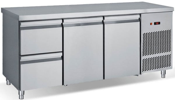 Saro Kühltisch, 2er Schubladen + 2 Türen Modell PG 185 1S2P, 496-1350