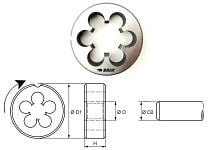 BAER Schneideisen Foto-Stativ 1/4'' - HSS, 381401001