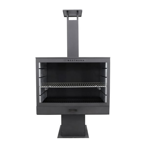 Westmann Grill und Kaminofen schwarz, 90x41x160cm, WMLG868-B