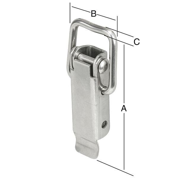 Vormann Spannverschluss 52 x 23 mm, RF(V2A), VE: 5 Stück, 091964000