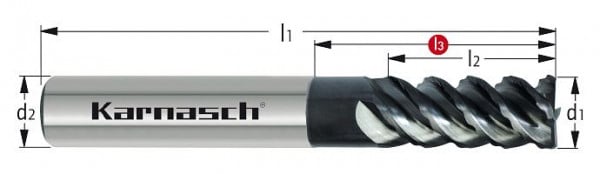 Karnasch VHM Innenschruppfräser EXOTIC d= 6,0 / L3= 17 INOX - F ², 307431060017