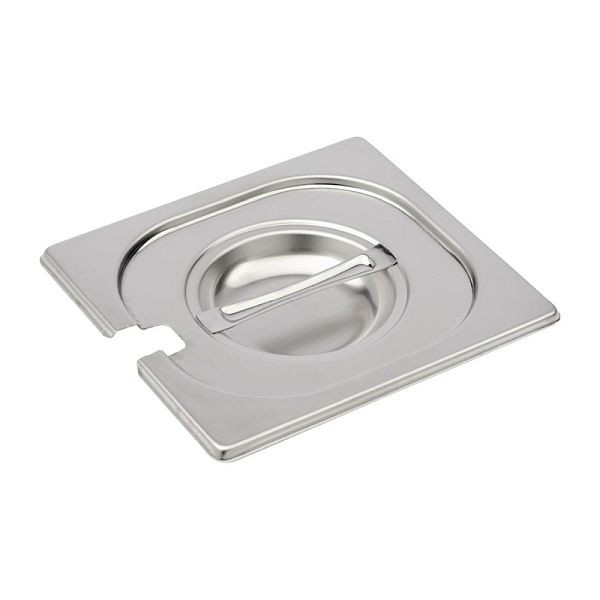 Gastro M Deckel Edelstahl GN1/6 mit Löffelaussparung, DR493