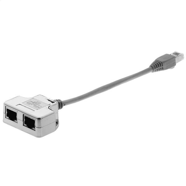 Helos T-Adapter CAT 5e Ethernet/Ethernet, Cable-Sharing, 21426