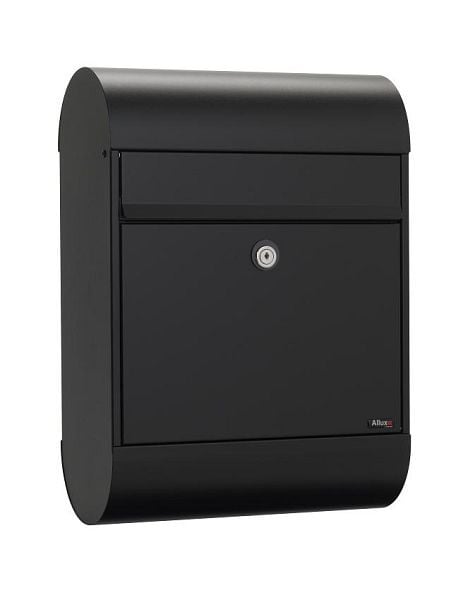 Allux Briefkasten Allux 6000 Schwarz mit Zylinderschloss, F47464