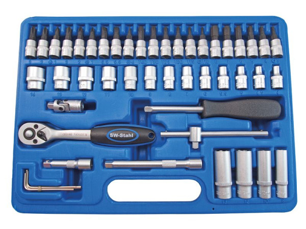 SW-Stahl Steckschlüsselsatz, 1/4", 47-teilig, 06455L