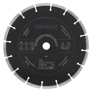Rhodius PROline LD40 Diamanttrennscheibe, Durchmesser [mm]: 300, Stärke [mm]: 2.5, Bohrung [mm]: 25.4, 303437