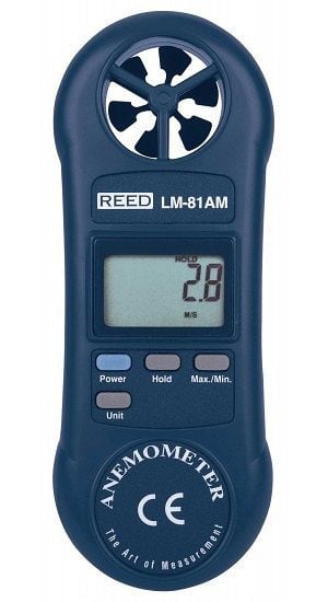 REED kompaktes Flügel Anemometer / Luftgeschwindigkeit-Messgerät, LM-81AM