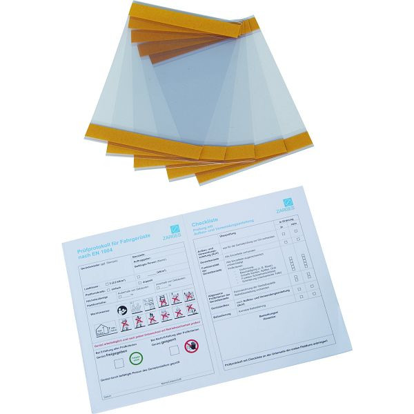 ZARGES Prüfprotokoll für Fahrgerüste, 800540