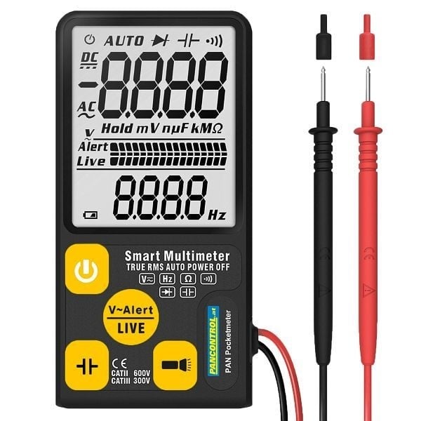 PANCONTROL Taschen-Multimeter 300V CAT III True RMS, mit automatischer Funktions- und Bereichswahl, PAN Pocketmeter