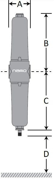 nano Druckluft-Duplexfilter BSPP 1/4" Durchflussleistung: 42 Nm³/h, NFDB 0025 DAC