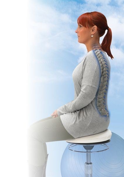 Global Professional Seating Pilates Air-Seat Luftpolstersitz, Kunstleder weiß, 45228312