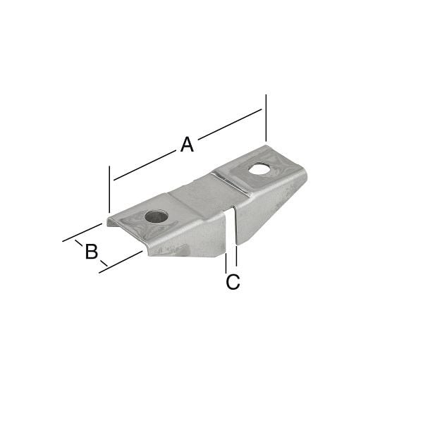 Vormann Aufsteckh 45 x 15 zweiseitig, RF, VE: 120 Stück, 062805000