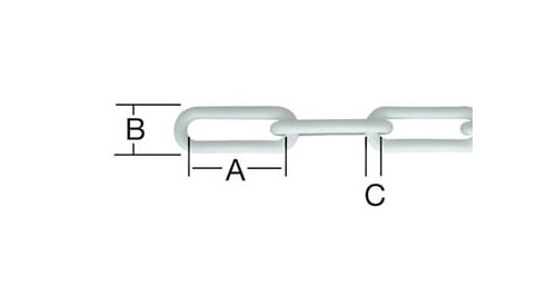 Vormann Kunststoffkette 6 mm, weiß, VE: 30 Meter, 008220060W
