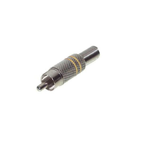 S-Conn Cinchstecker Metall 6mm, gelb, 52000-Y