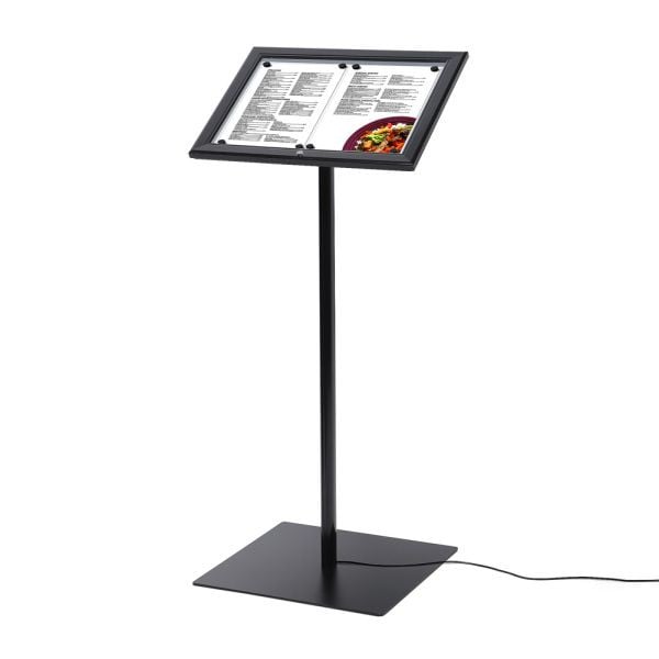 Showdown Displays Speisekartenständer Außen LED Schwarz, MBSCZN2xA4C9005LED