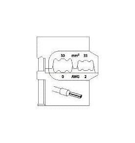 GEDORE Modul-Einsatz für Aderendhülsen, 35-50 mm², 1830627