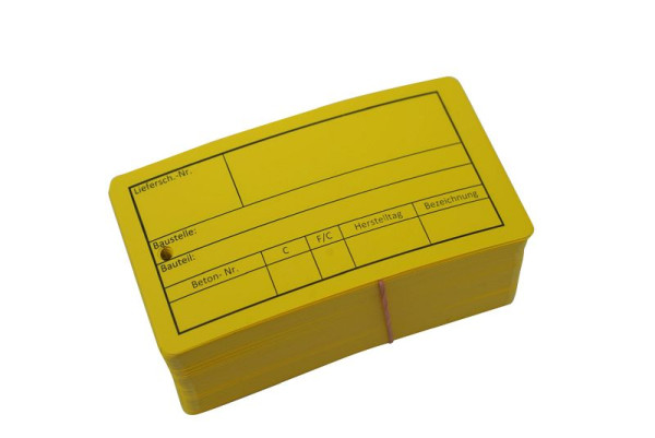 FORM+TEST Betonwürfelschild gelb, VE: 1000 Stück, B1512