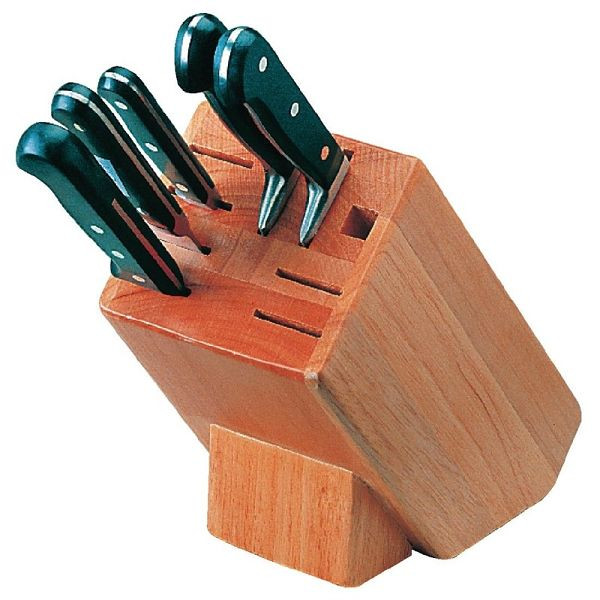 Vogue Holz-Messerblock, Kapazität: 9 Messer, Maße: 26(H) x 13(B) x 17(T) cm, Gewicht: 2,24 kg, D738