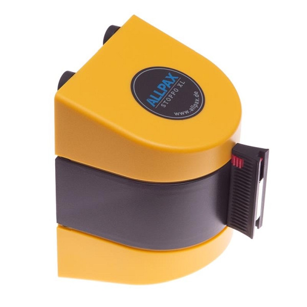 ALLPAX STOPPO XL Magnet Absperrband ausziehbar Wandmontage gelb schwarz 10 m, Kassette gelb, 10011733