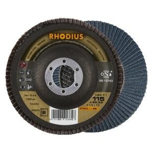 Rhodius PROline LSZ F1 Lamellenschleifscheibe, Durchmesser [mm]: 115, Bohrung [mm]: 22.23, VE: 10 Stück, 202675