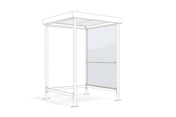 WSM Seitenwand für Jena RAL 9002 Well-Polycarbonat, 102100286