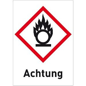 Moedel Oxidierend (GHS 03) Achtung, Folie, 26x37 mm, VE: 500 Stück/Rolle, 56370