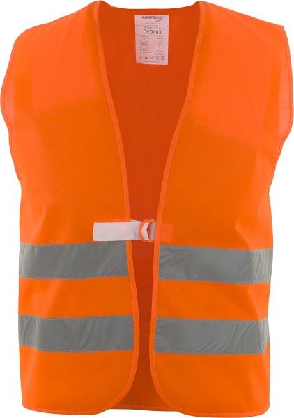 ASATEX Warnwesten 100% Polyester, Bauchumfang: 146 cm (Übergröße), Farbe: leuchtorange, VE: 50 Stück, WTP-146