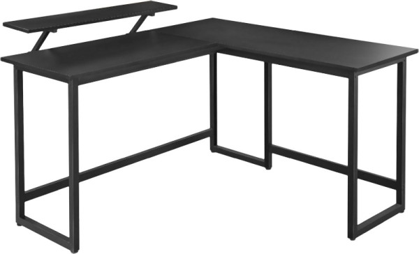 VASAGLE L-förmiger Computertisch, Schwarz, 140x130x92.2 cm, LWD56BK