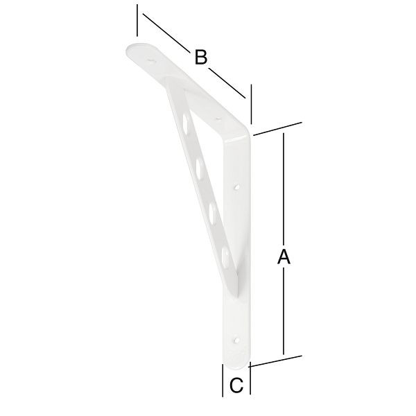 Vormann Alpha Line Garderobenkonsole 250 x 200 mm, weiß, VE: 2 Stück, 000144250W