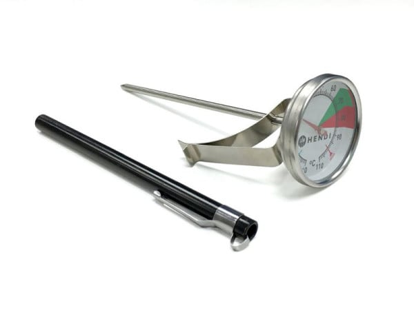 Hendi Thermometer für Milchschaum, Edelstahl, Clip, 271247