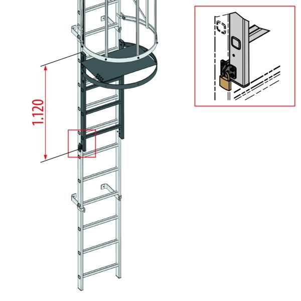 HYMER Zugangssperre, Aluminium, Links- oder rechtsöffnend, 0054770, 4019502353701