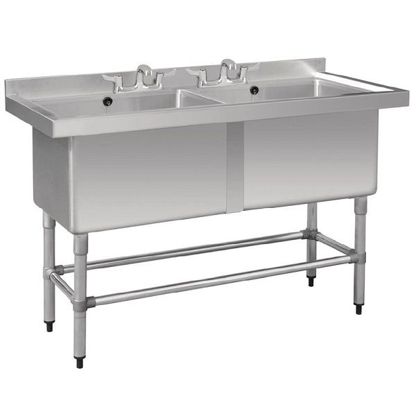 Vogue tiefer Spültisch Doppelbecken 141cm lang, CF406