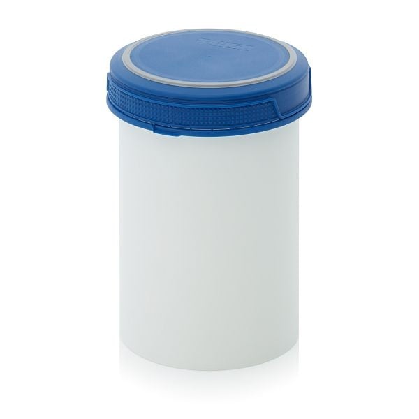 Auer Schraubdosen Basic, 1 Liter, Dose weiß, Deckel blau, mit Innendeckel, SC I 1.0-99 F4