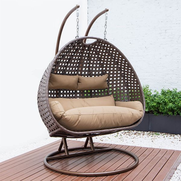 HOME DELUXE Polyrattan Hängesessel TWIN - Braun, 4844